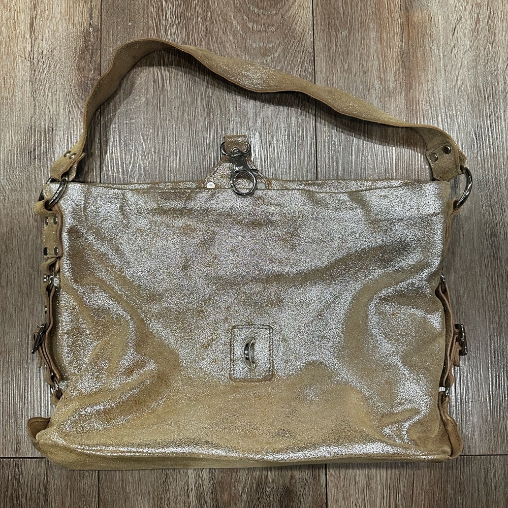 Vin Baker Metallic Gold Shoulder Bag